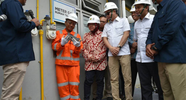 Menteri ESDM Resmikan Jaringan Gas di Rusun Penjaringan Sari, Surabaya (7/5)