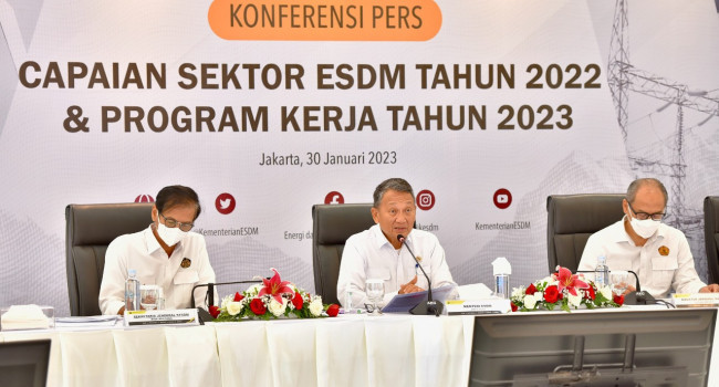 Konferensi Pers Capaian Kinerja Tahun 2022 dan Program Kerja Kementerian ESDM Tahun 2023 - 30 Januari 2023