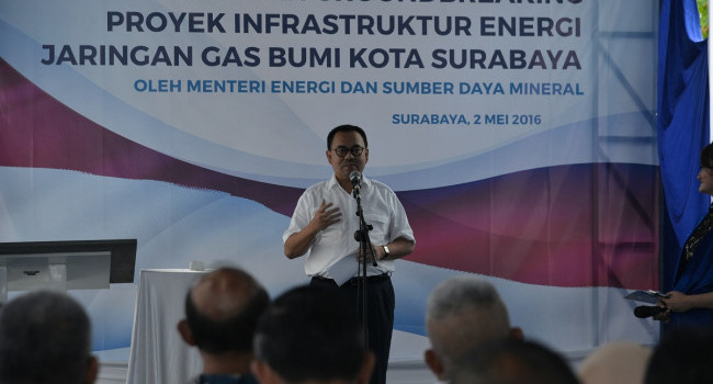 Peresmian dan Groundbreaking Proyek Infrastruktur Energi Jaringan Gas Kota Surabaya