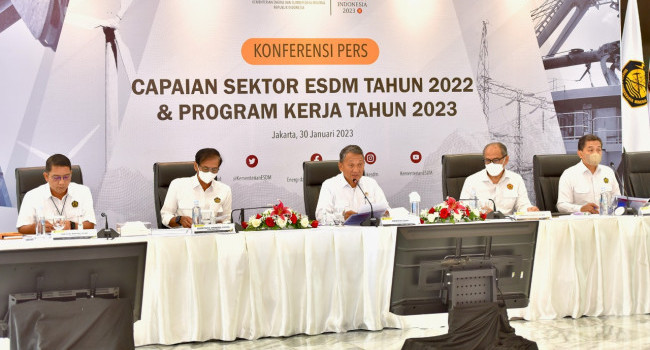 Konferensi Pers Capaian Kinerja Tahun 2022 dan Program Kerja Kementerian ESDM Tahun 2023 - 30 Januari 2023