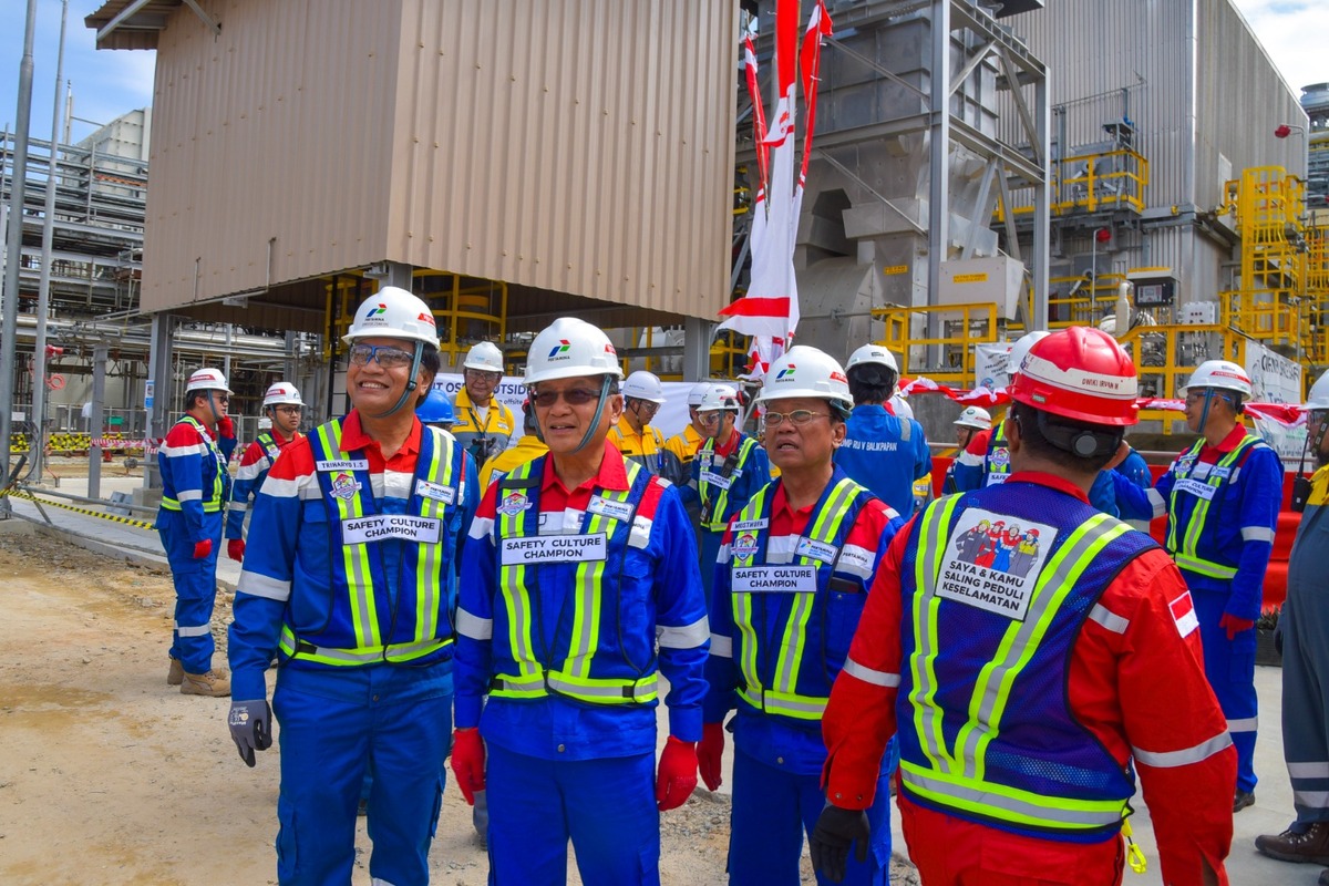 Kunjungan Kerja Menteri ESDM Meninjau Progres Pembangunan Kilang RDMP Balikpapan, Kalimantan Timur, Minggu (11/8)