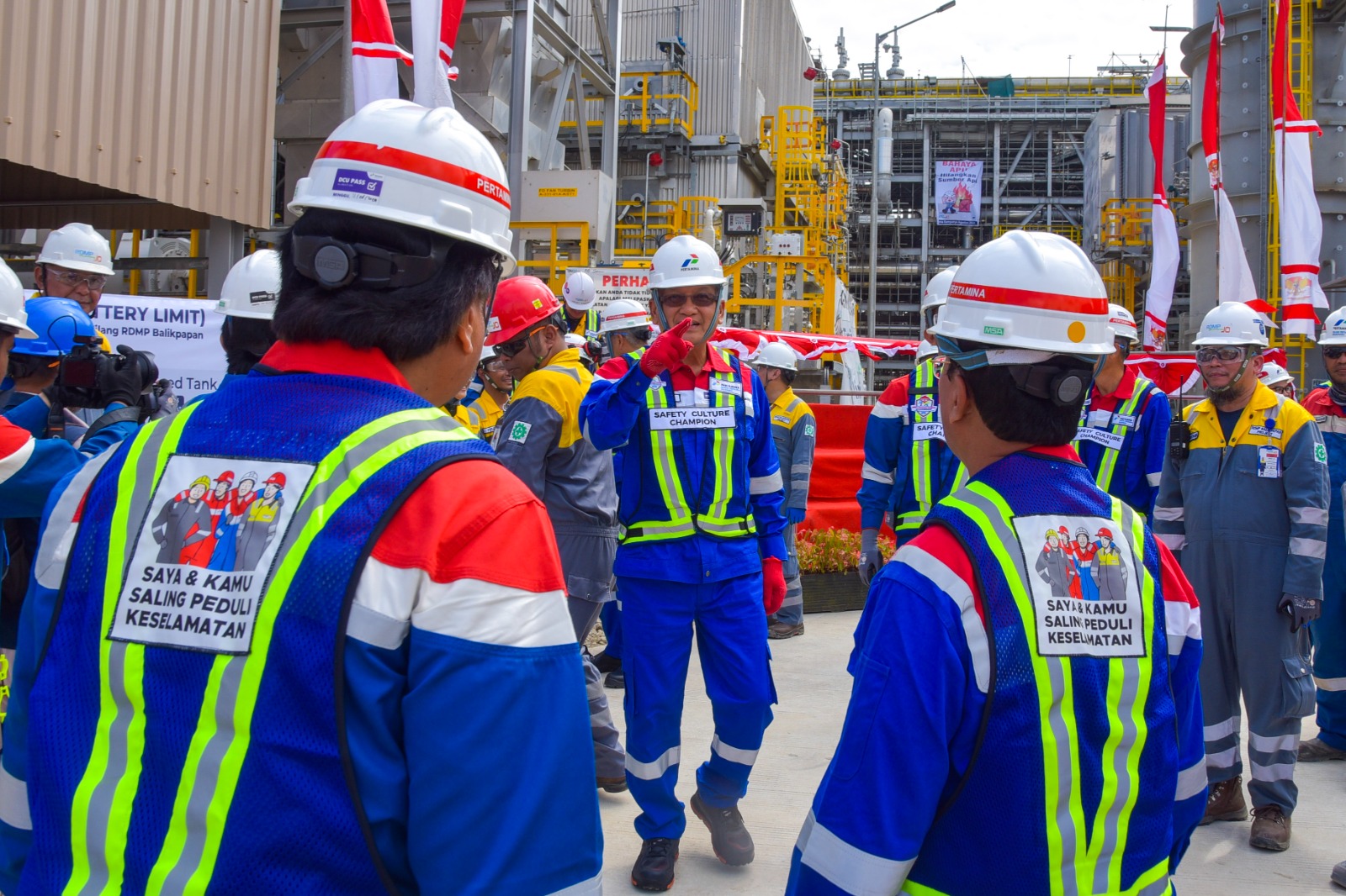 Kunjungan Kerja Menteri ESDM Meninjau Progres Pembangunan Kilang RDMP Balikpapan, Kalimantan Timur, Minggu (11/8)