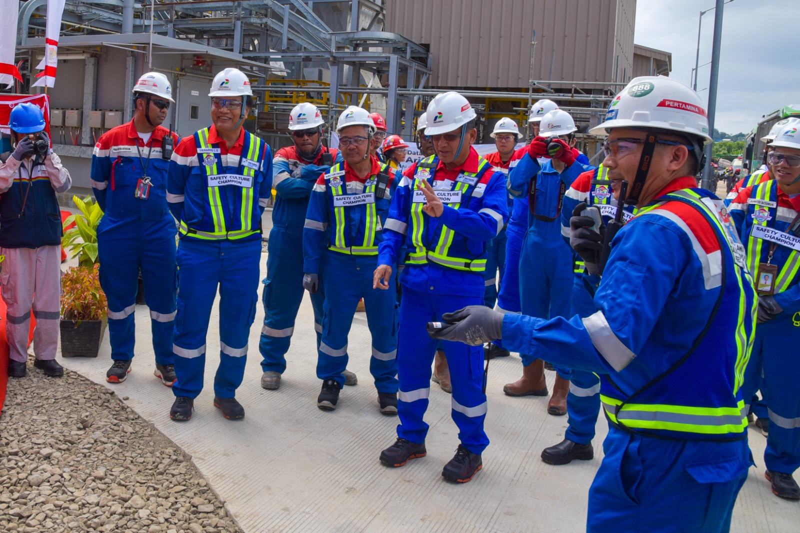 Kunjungan Kerja Menteri ESDM Meninjau Progres Pembangunan Kilang RDMP Balikpapan, Kalimantan Timur, Minggu (11/8)