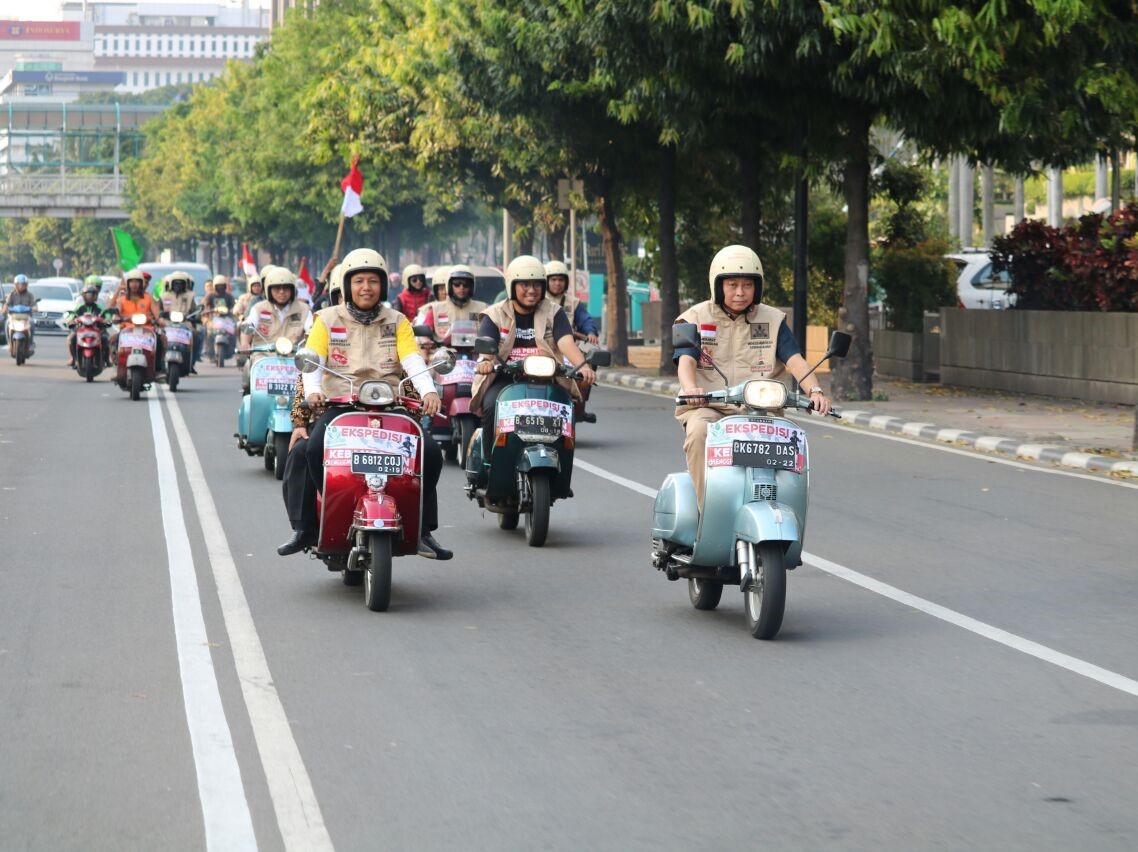 Menteri Jonan Serukan Keberagaman dengan Jajal Vespa Bareng Pemuda Muhammadiyah, Sabtu (5/5) 