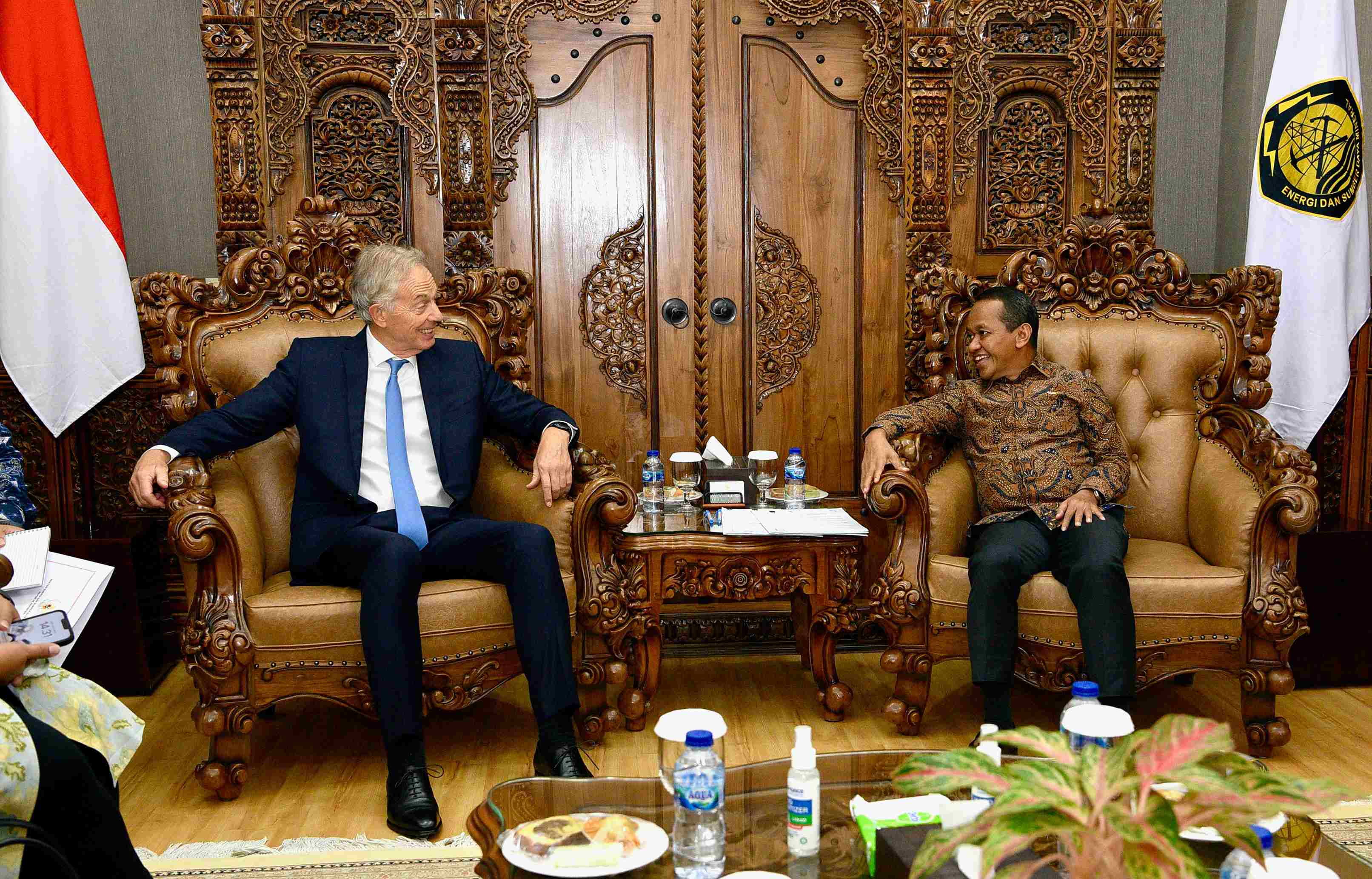 MESDM Menerima Kunjungan Executive Chairmain The Tony Blair Institute for Global Change di Kantor Kementerian ESDM, Jakarta, Kamis (19/9)