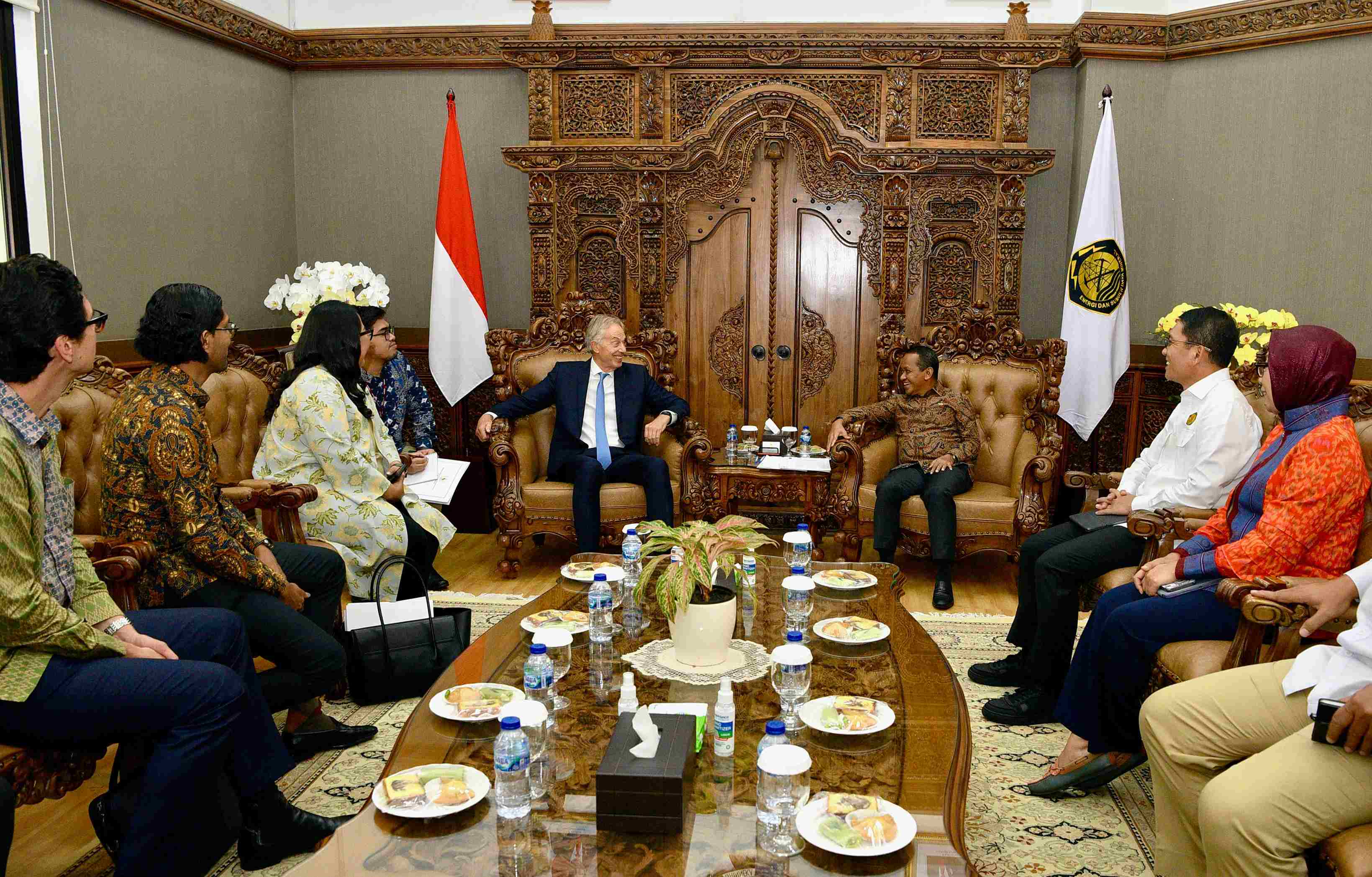 MESDM Menerima Kunjungan Executive Chairmain The Tony Blair Institute for Global Change di Kantor Kementerian ESDM, Jakarta, Kamis (19/9)