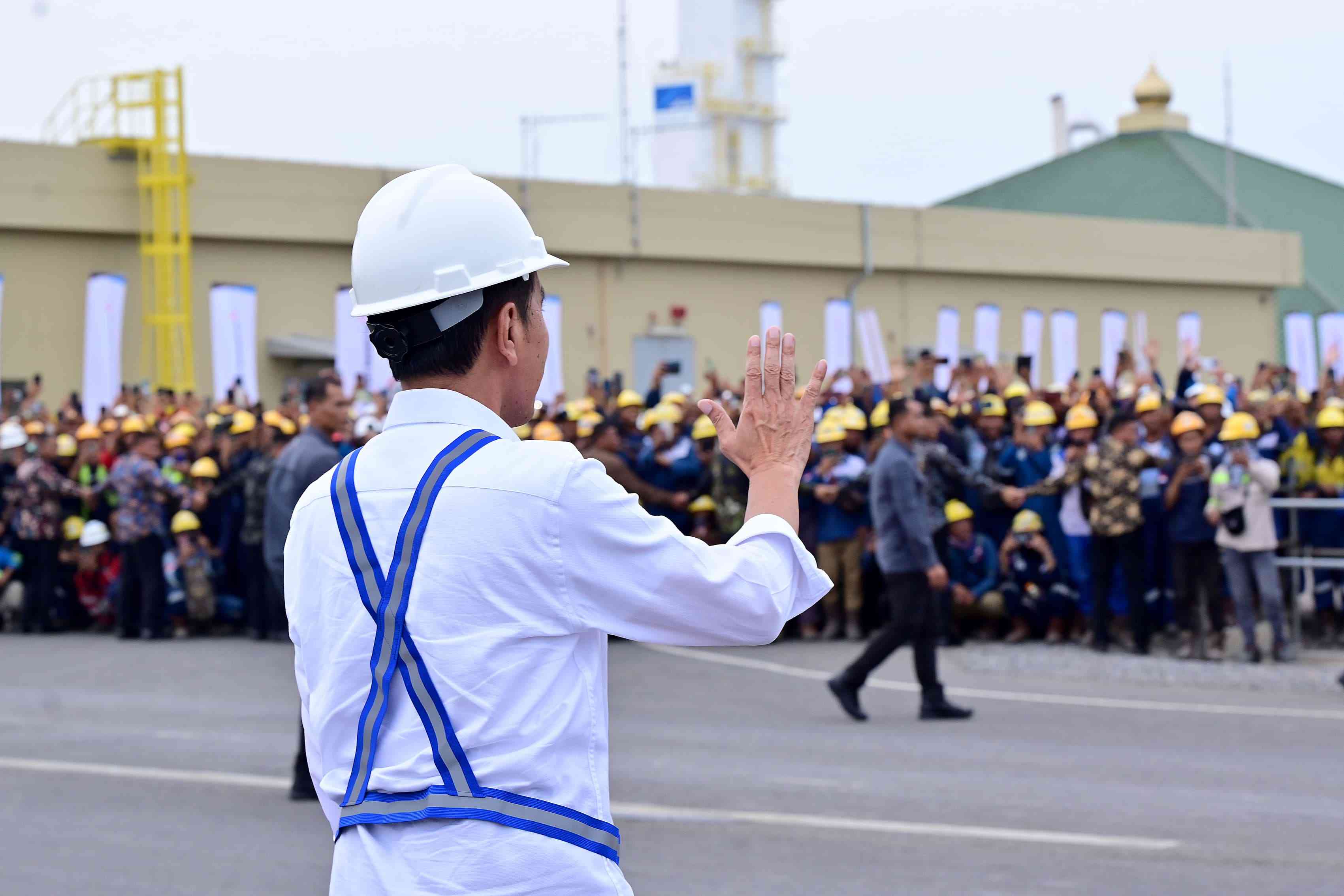 Presiden Joko Widodo Didampingi Menteri ESDM Meresmikan Smelter Single Line Terbesar di Dunia, Gresik (23/9)