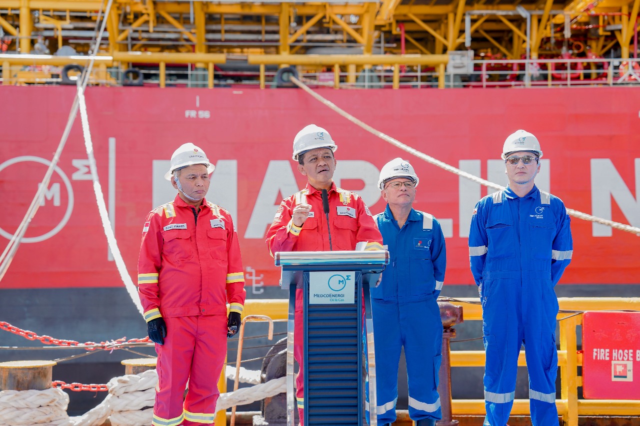 Presiden RI bersama dengan Menteri ESDM Meresmikan Lapangan Forel dan Terubuk Medco E&P Natuna, Jum'at (16/5).