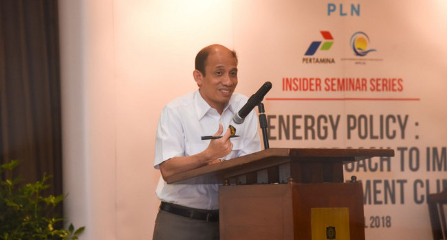Wakil Menteri Energi dan Sumber Daya Mineral (ESDM) Arcandra Tahar pada acara Pendekatan Disrupsi untuk Meningkatkan Iklim Ramah Investasi di Bimasena Jakarta, Kamis (19/4).