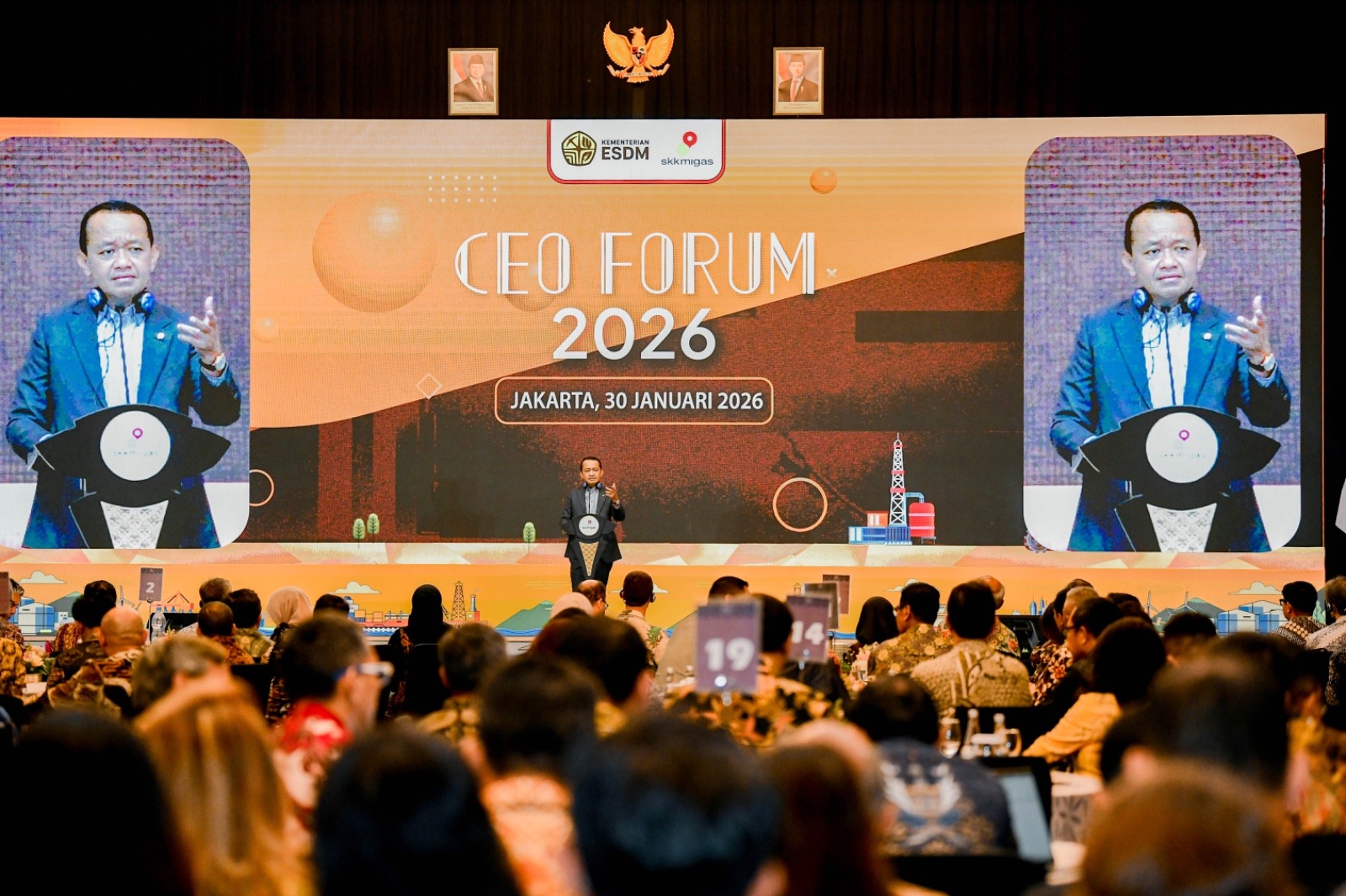MESDM menjadi narasumber pada acara CEO Forum SKK Migas 2026 di Jakarta, Jumat (30/1)