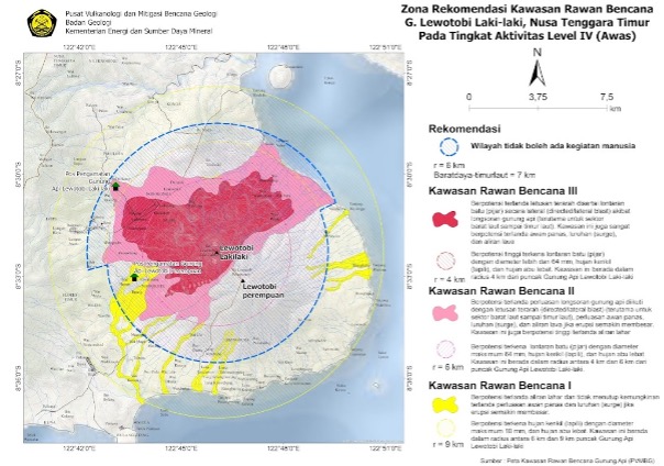 Aktivitas G. Lewotobi Laki-laki Meningkat, Badan Geologi Naikkan Tingkat Aktivitas Jadi Awas