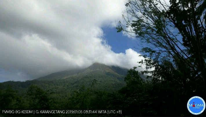 Aktivitas Terkini Gunungapi Karangetang, Masyarakat Direkomendasikan Tidak Beraktivitas pada Radius 2 Km dari Kawah 