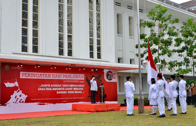 Apel Hari Pahlawan di Kementerian ESDM, Perjuangan Tidak Boleh Berhenti