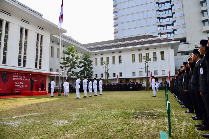 Apel HUT RI Ke-73, Jonan: Sekarang Bukan Zamannya Yang Besar Kalahkan Yang Kecil
