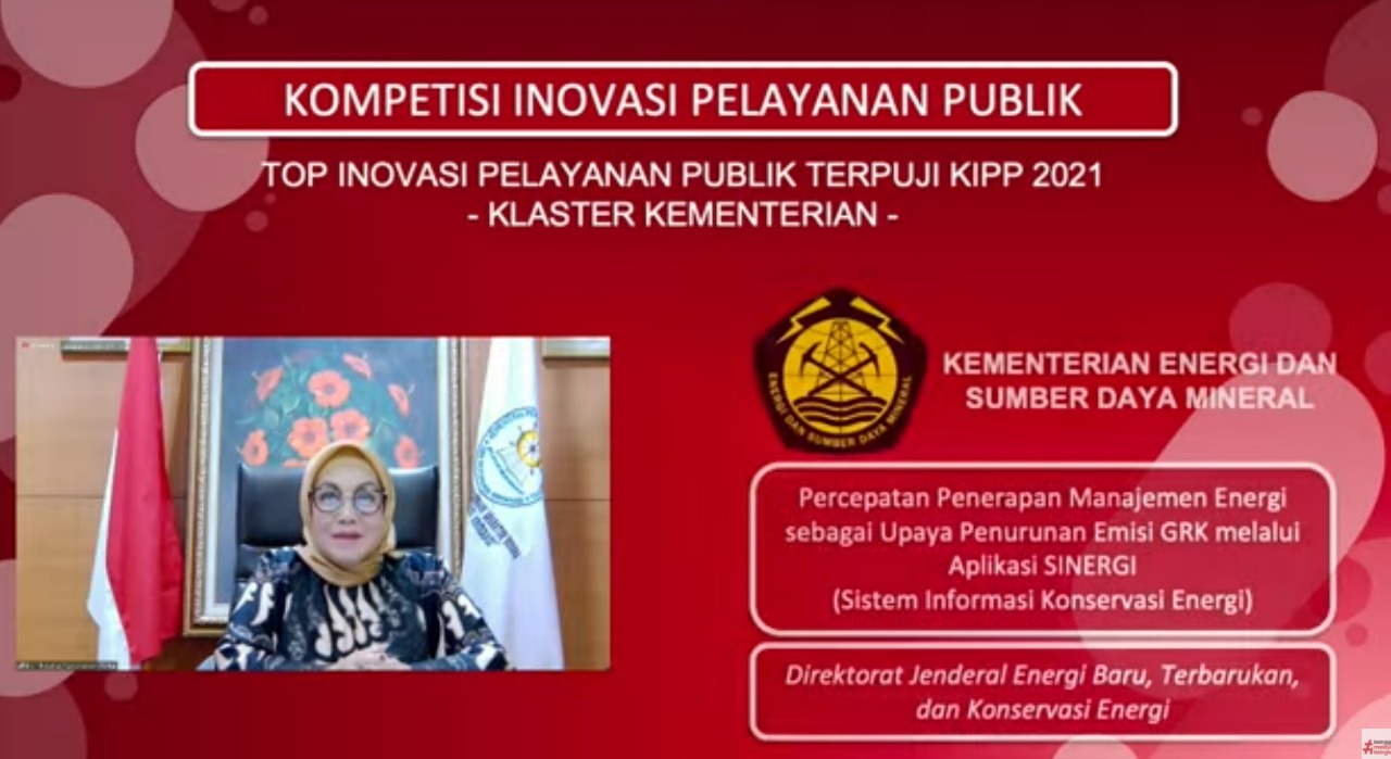 Aplikasi SINERGI Raih Predikat Top Inovasi Pelayanan Publik Terpuji