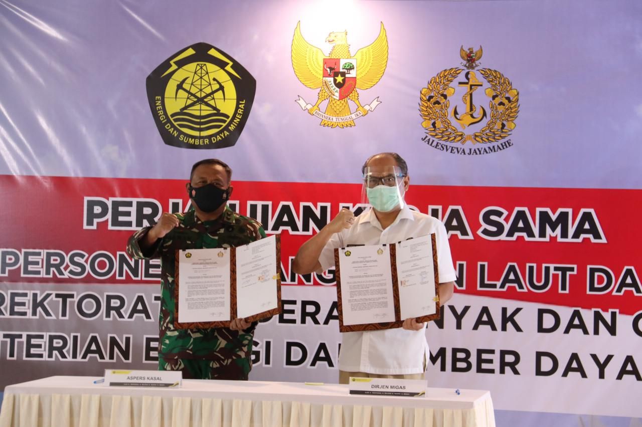 Awasi Migas Lepas Pantai, ESDM dan TNI Teken Kerja Sama Perbantuan Personel