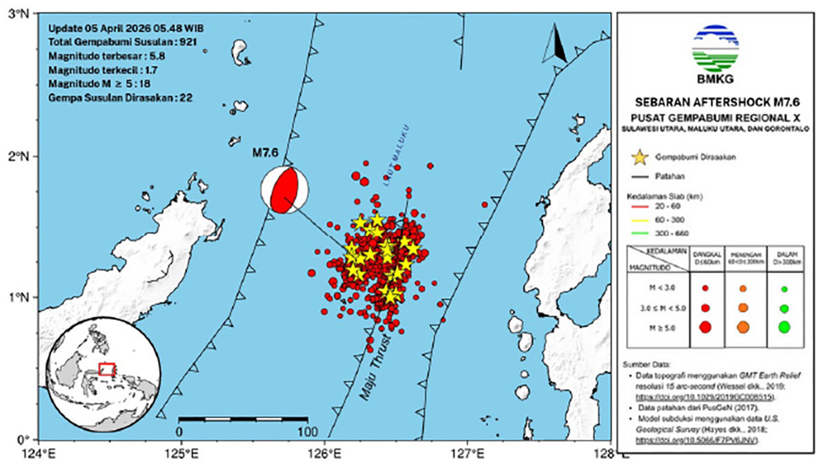 Badan Geologi Berangkatkan Tiga Tim Tanggap Darurat ke Lokasi Gempa Sulawesi Utara dan Maluku Utara