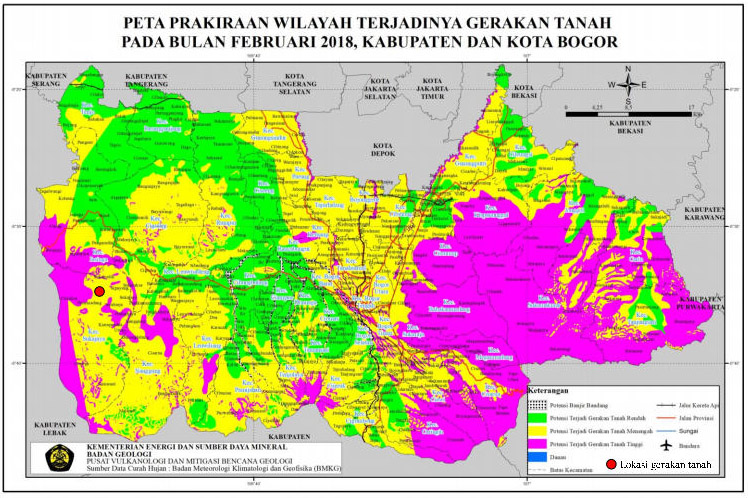 Badan Geologi Segera Lakukan Pemeriksaan Gerakan tanah Di Kabupaten Bogor