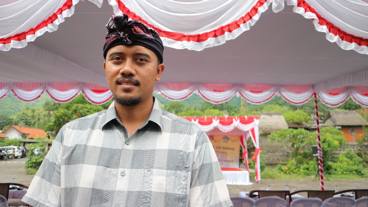 Bahagia Wiadnyana, Syukuri Lancarnya Air Bersih Warga Tenganan