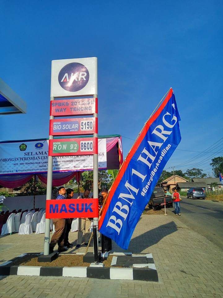 BBM Satu Harga Hadir di Way Tenong