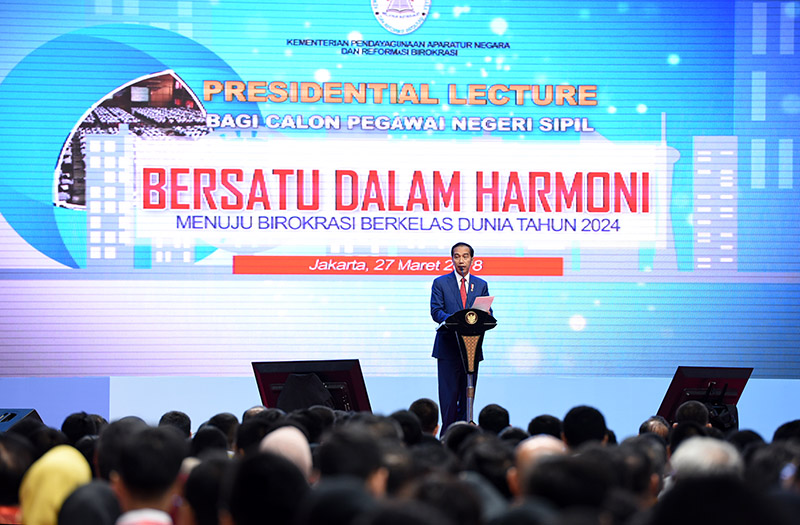 Berikan Kuliah Umum CPNS, Presiden Joko Widodo Minta Birokrat Muda Kerja Cepat Layani Masyarakat