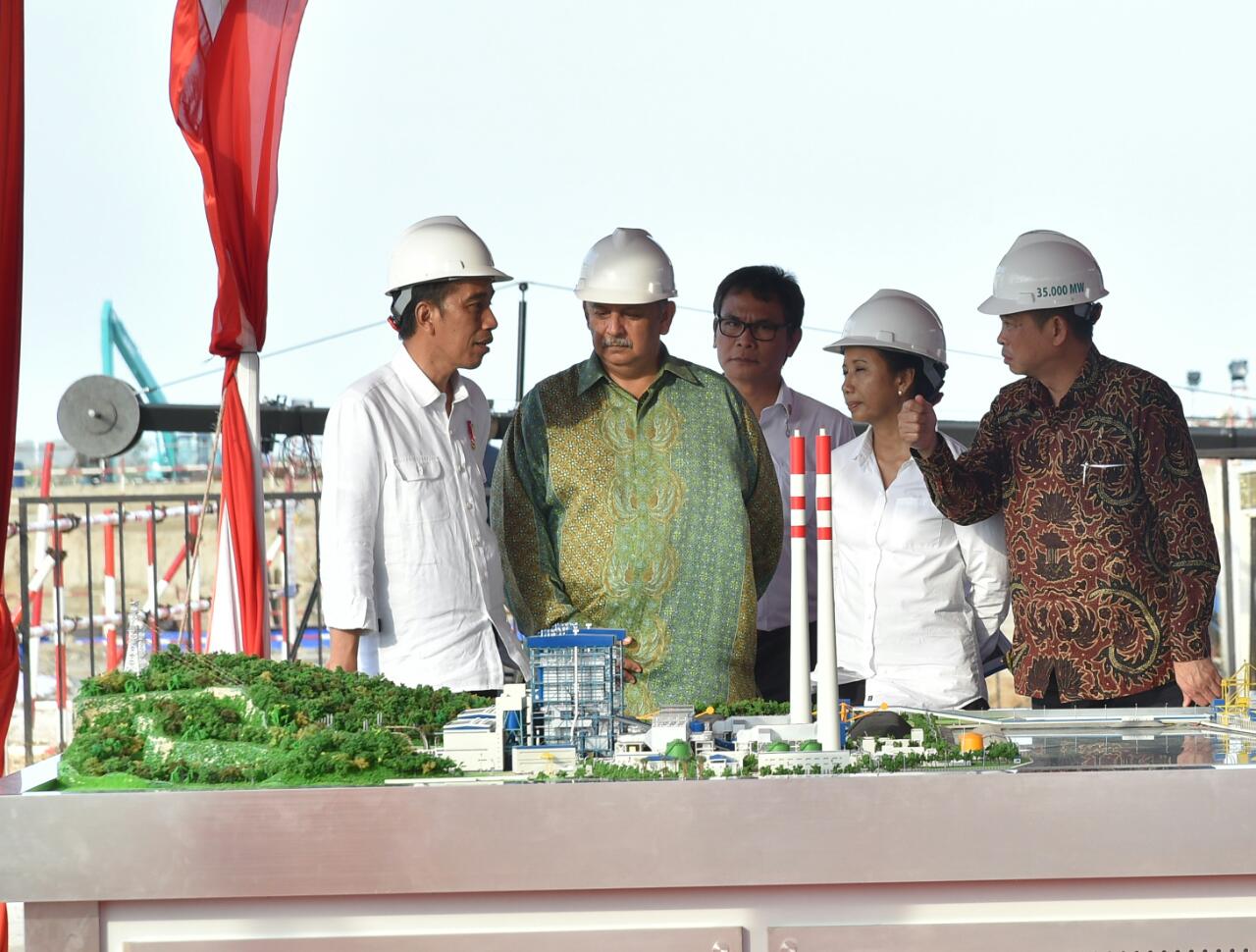 BERITA FOTO: Peresmian dan Groundbreaking Proyek-Proyek Infrastruktur Ketenagalistrikan oleh Presiden RI di Provinsi Banten