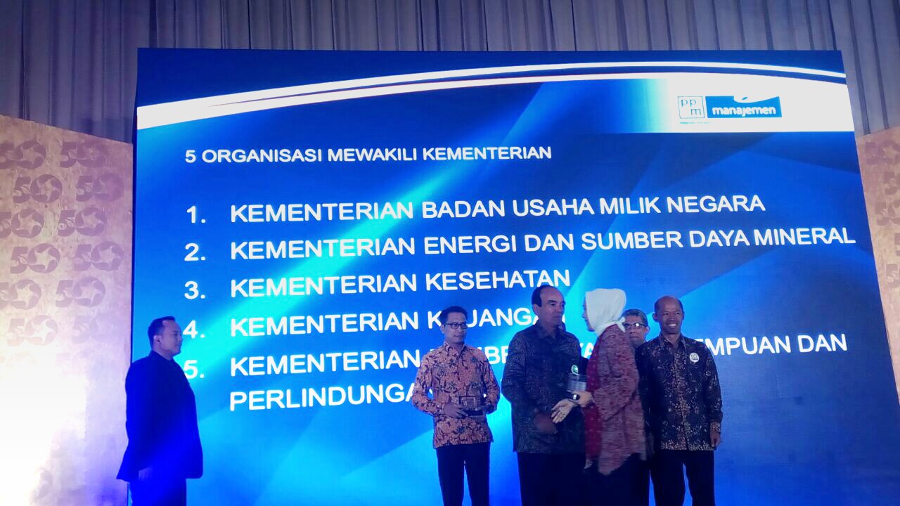 Berkomitmen Terhadap Pengembangan Organisasi, Kementerian ESDM Raih Apresiasi PPM Manajemen 2017