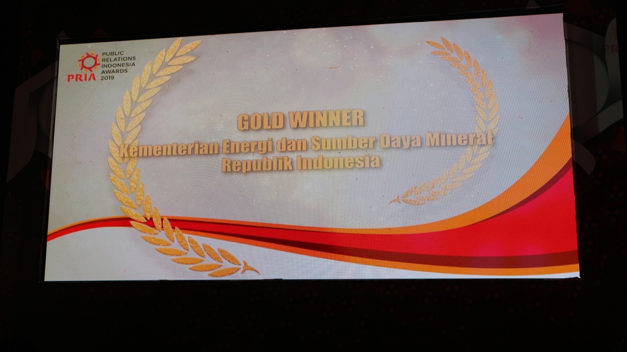 Departemen PR Kementerian ESDM Raih Gold Winner di Ajang PRIA 2019 