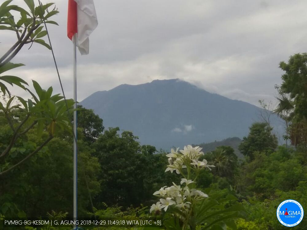 Erupsi Gunung Agung 30 Desember 2018