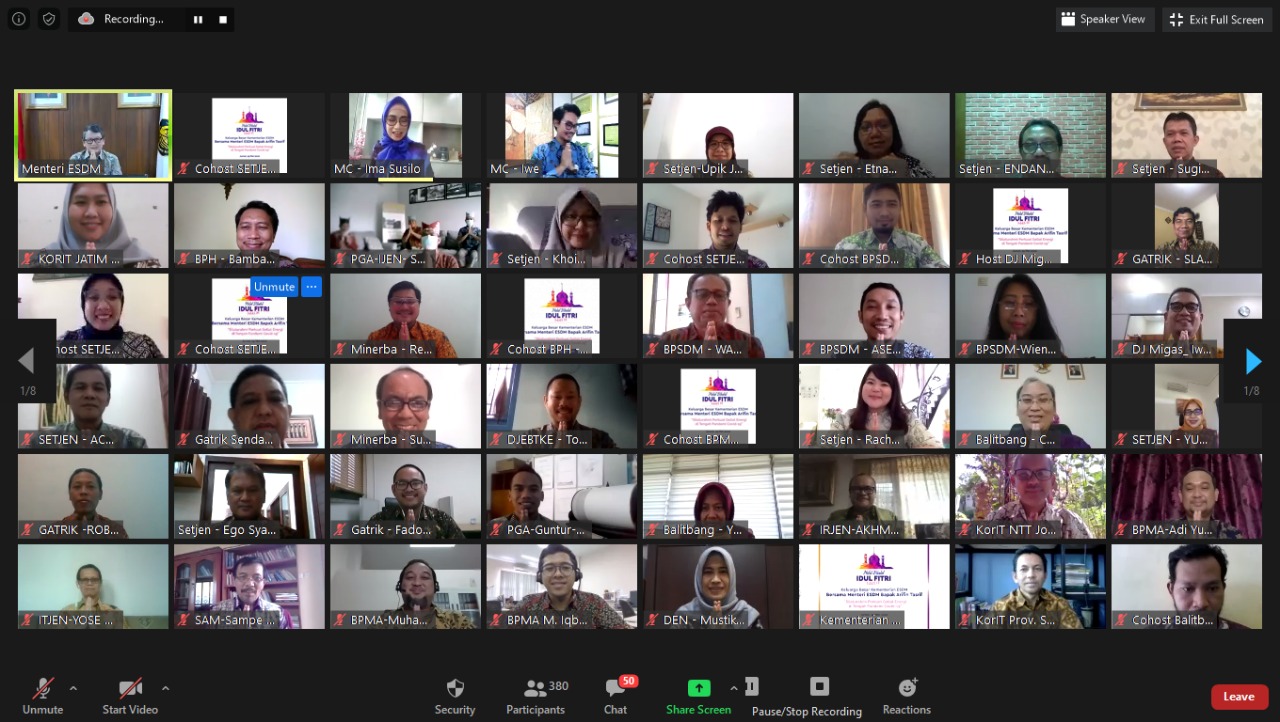 Gelar Halalbihalal Virtual, Menteri Arifin Tekankan Kerja Efektif dan Produktif