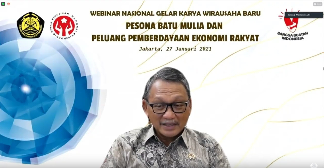 Gelar Karya Wirausaha Batu Mulia, Menteri ESDM: Punya Nilai Ekonomi, Simbolis dan Estetika