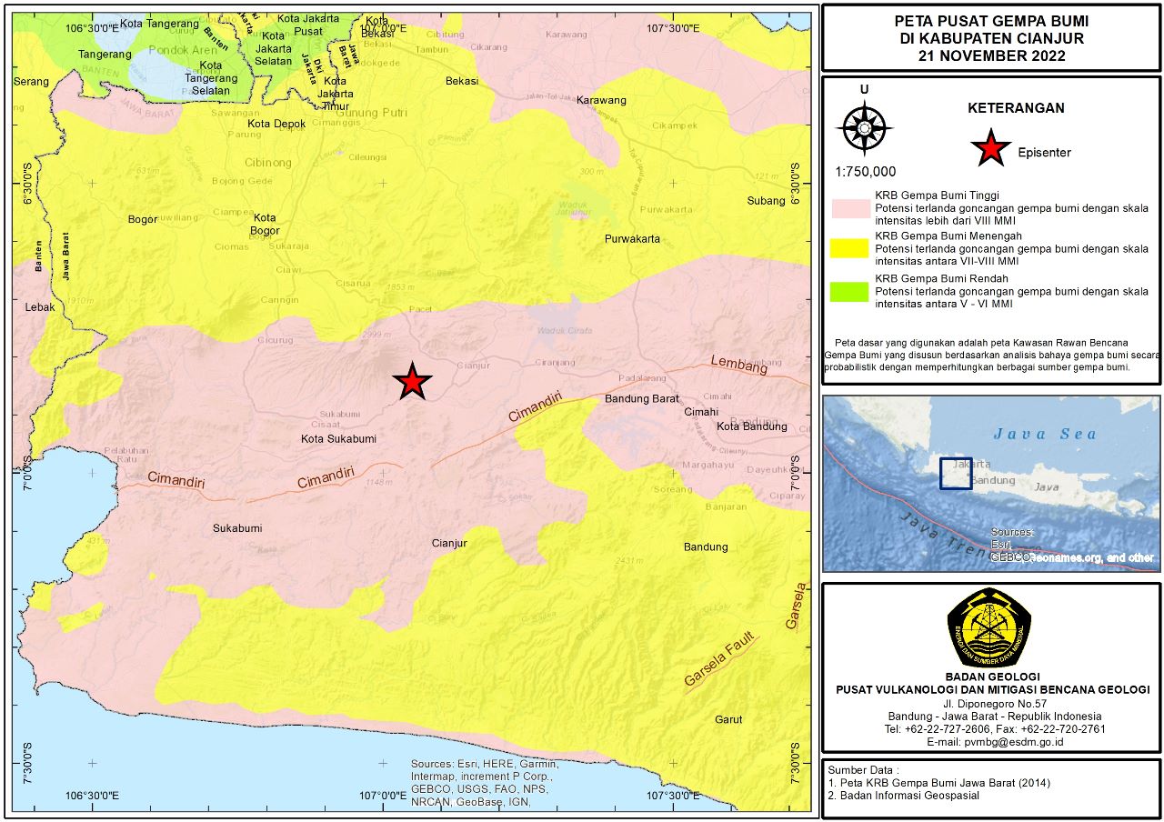 Gempa M5,6 Guncang Cianjur, Badan Geologi Segera Kirim Tanggap Darurat 