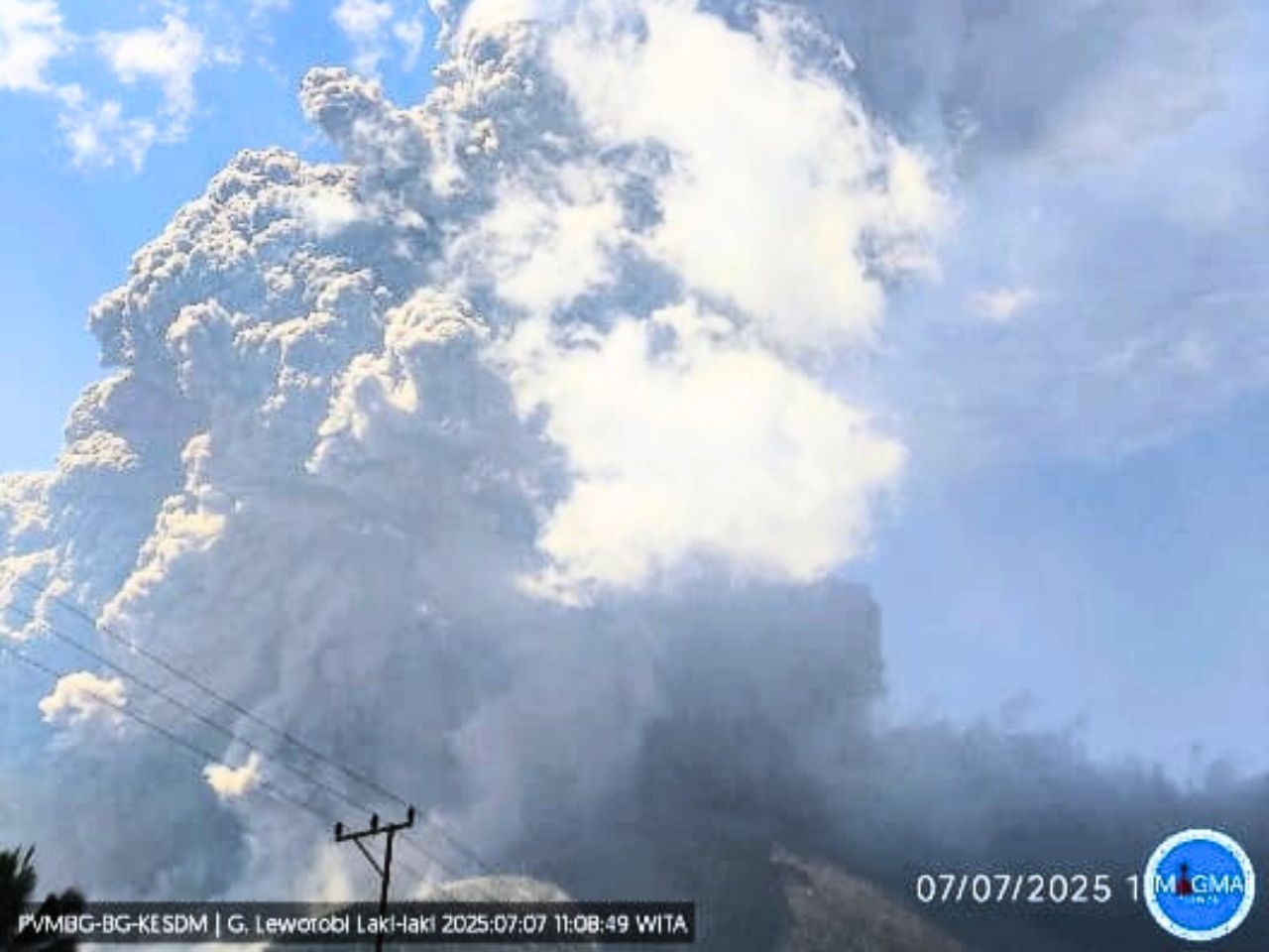 Gunung Lewotobi Laki-laki Kembali Erupsi, Masyarakat Diminta Waspada