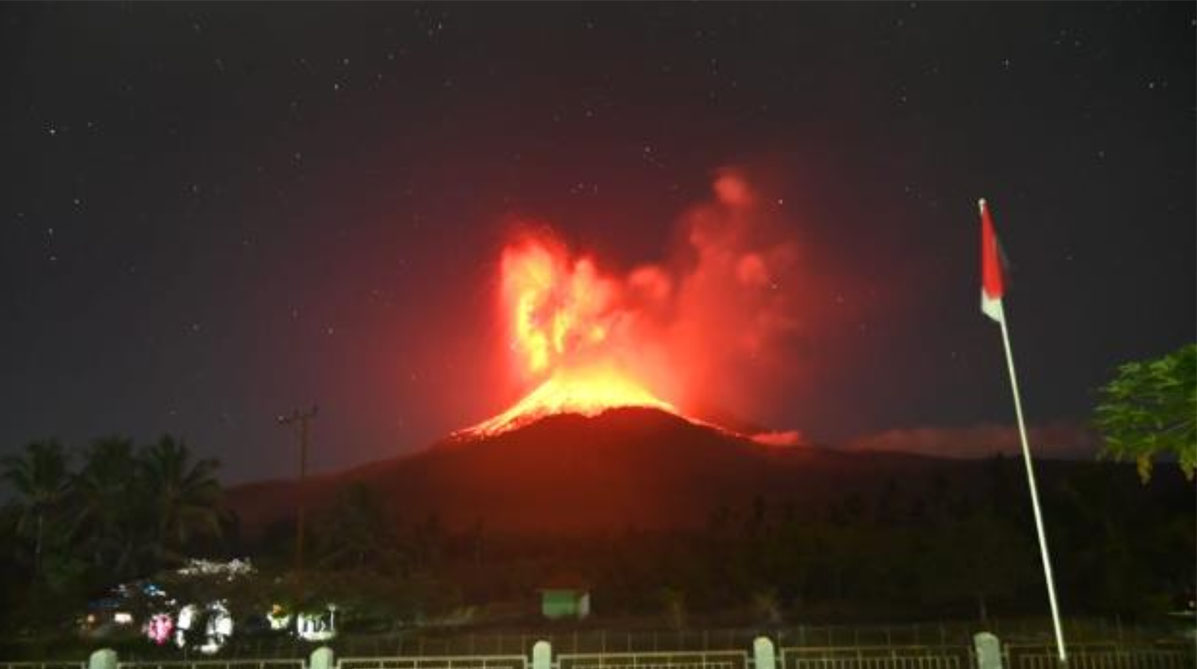 Gunung Lewotobi Laki-Laki Kembali Erupsi, Warga Diminta Waspada