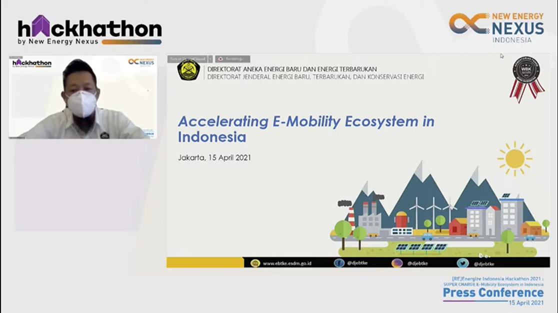 Hackathon SUPER CHARGE E-Mobility, New Energy Nexus Indonesia Gandeng ESDM Buru Inovator Kendaraan Listrik