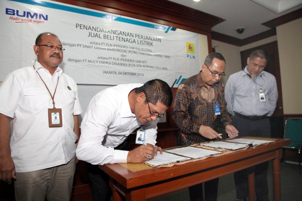 Hemat Penggunaan BBM, Perjanjian Jual Beli Listrik PLTA Sita dan PLTBg Sawit Graha Manunggal Diteken