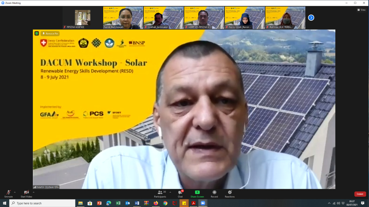 Indonesia-Swiss Kerja Sama Capasity Building Tenaga Terampil Bidang Energi Terbarukan