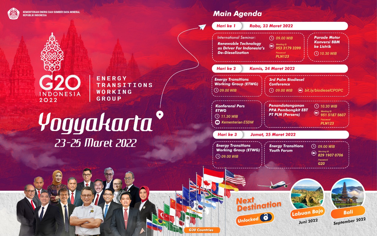 Ini Agenda Energy Transitions Working Group 1 Presidensi G20 Indonesia