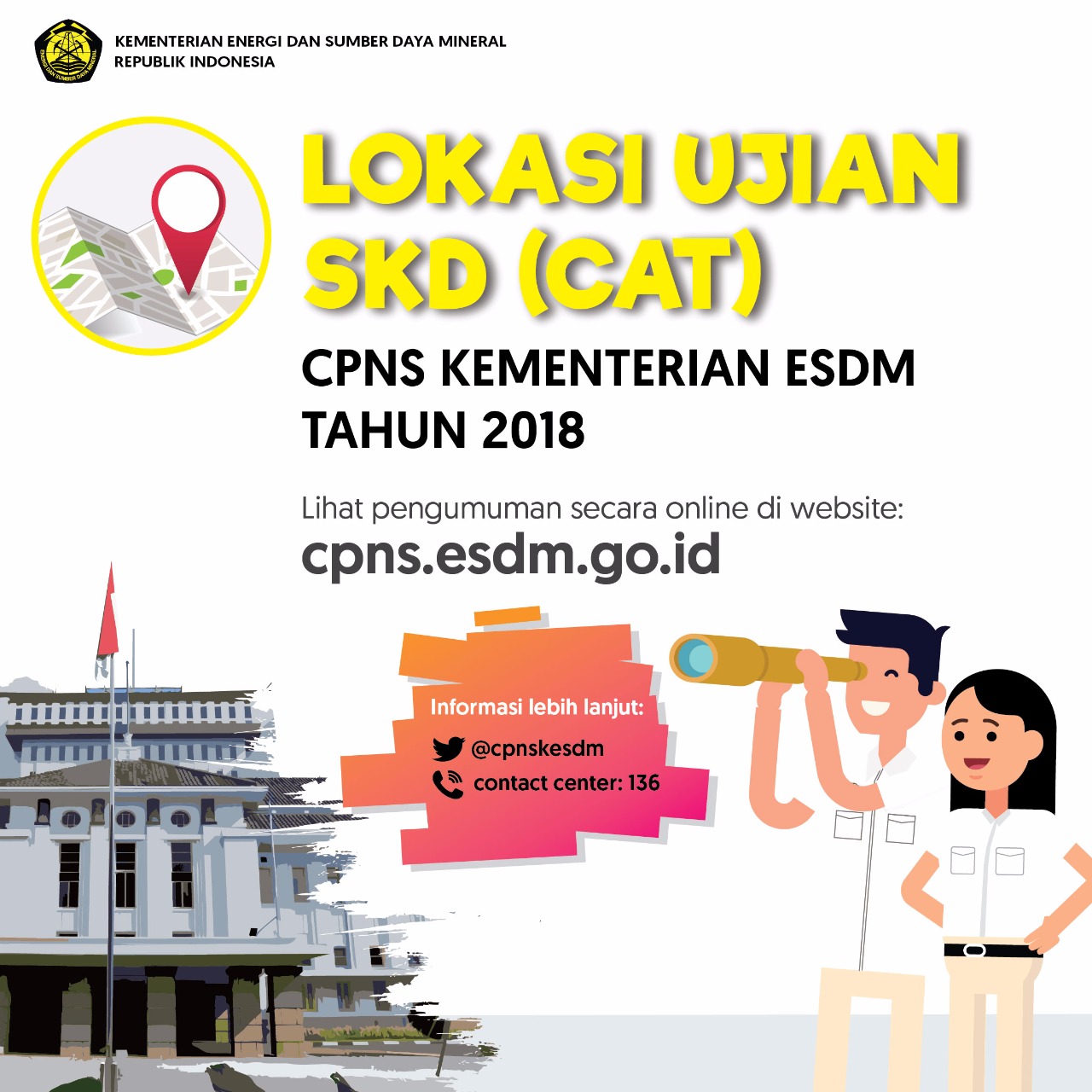 Inilah Lokasi dan Jadwal Test SKD CPNS KESDM 2018