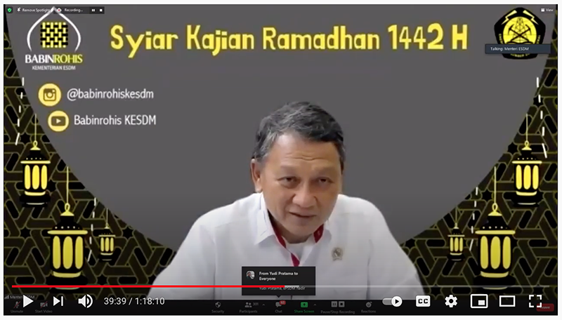 Kajian Ramadhan Babinrohis Kementerian ESDM Hadirkan Imam Besar Masjid Istiqlal