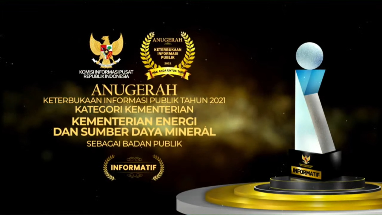 Kementerian ESDM Raih Anugerah Keterbukaan Informasi Publik dengan Predikat Informatif