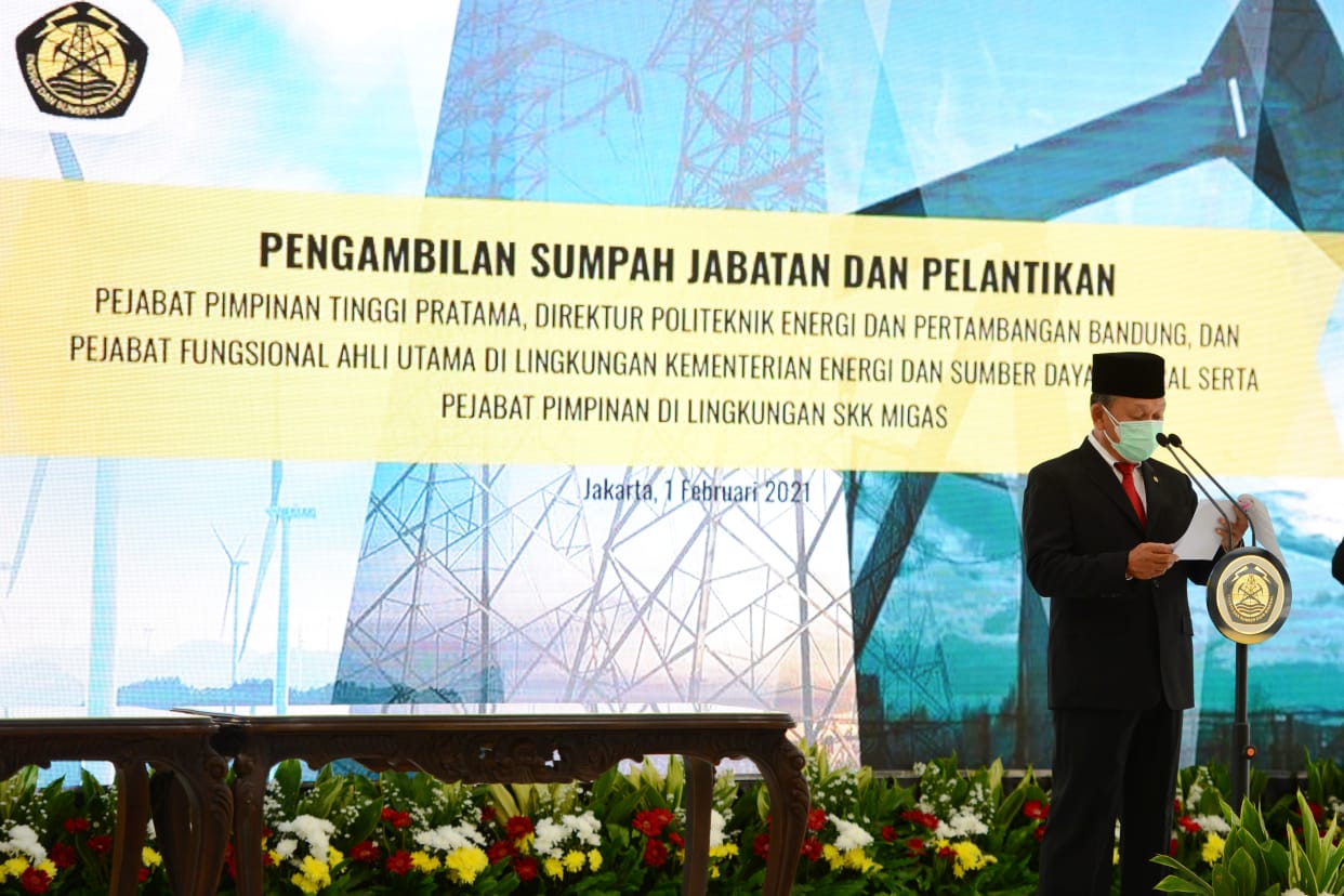 Lantik 31 Pejabat Tinggi Pratama KESDM, Menteri Arifin Pesankan Percepatan Program Strategis Sektor