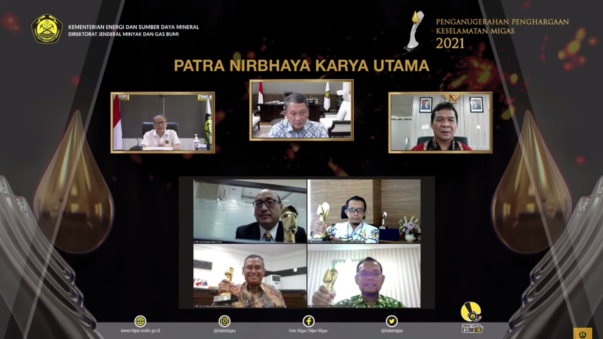 Menteri ESDM Anugerahkan Penghargaan Keselamatan Migas Tahun 2021