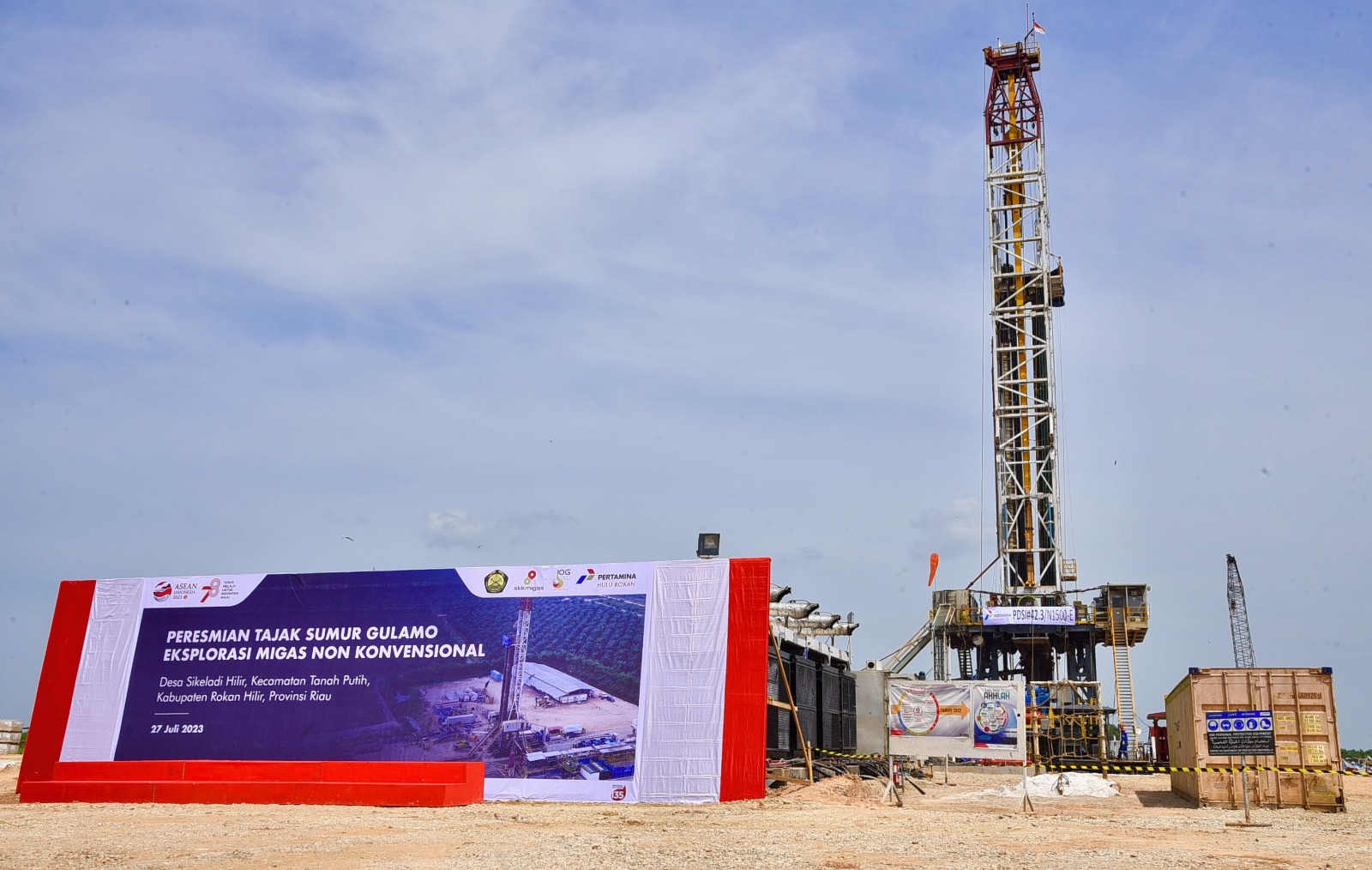 Menteri ESDM Resmikan Tajak Sumur Gulamo Eksplorasi MNK Pertama di Rokan