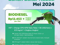 Naik Rp275, HIP BBN Biodiesel Bulan Mei 2024 Sebesar Rp12.453 per Liter 