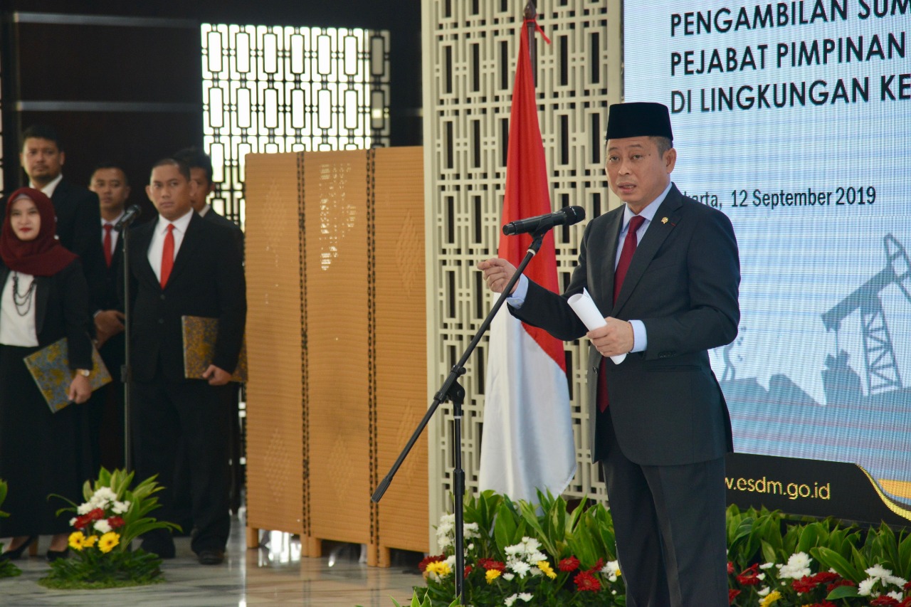 Pelantikan dan Pengambilan Sumpah Jabatan Pejabat Struktural di Lingkungan Kementerian ESDM TMT 12 September 2019