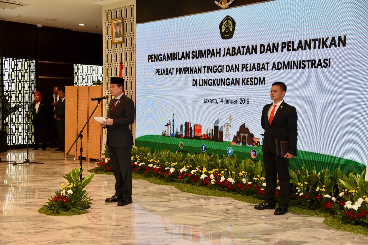 Pelantikan Pejabat Struktural di Lingkungan Kementerian ESDM