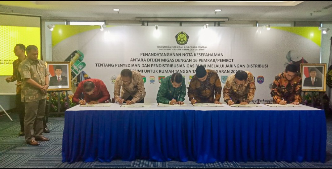 Pemerintah Teken Nota Kesepahaman Penyaluran Jargas 78.315 SR  ke 16 Kabupaten/Kota