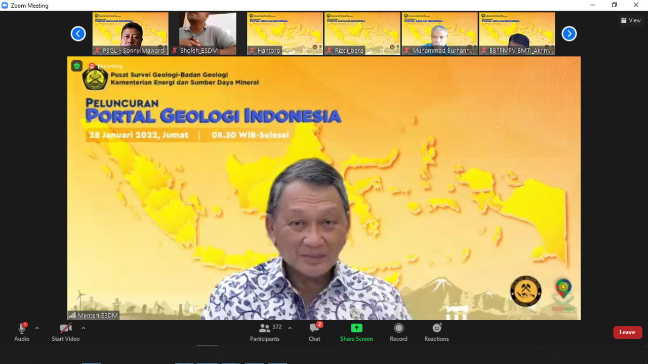 Percepat Layanan Informasi Kegeologian, Menteri ESDM Luncurkan Portal Geologi Indonesia