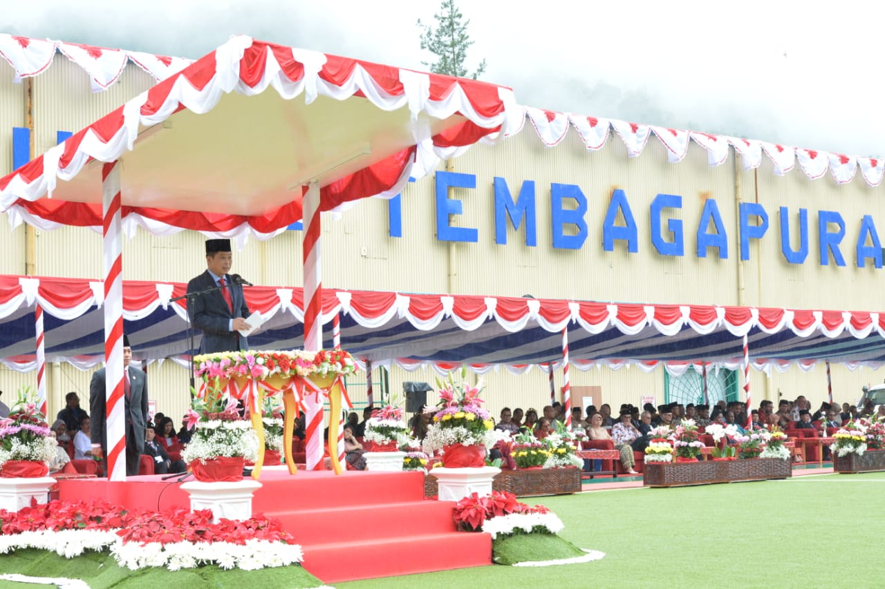 Pertama Kali, Upacara HUT RI di PT Freeport Indonesia Dipimpin Menteri ESDM
